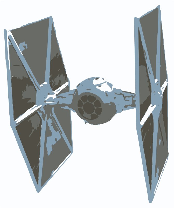 Stencil of TIE Fighter