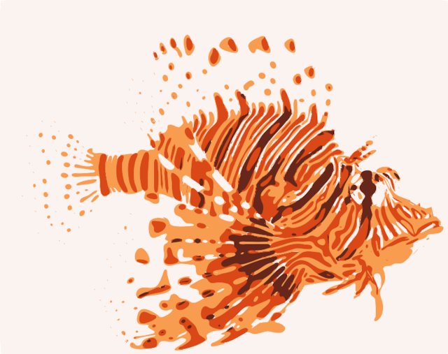 Stencil of Lionfish