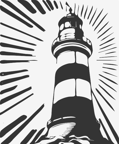 Stencil of Lighthouse