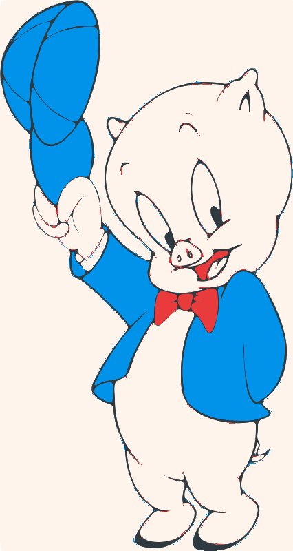 Stencil of Porky Pig