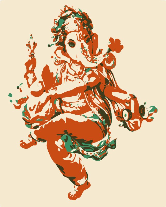 Stencil of Dancing Ganesh