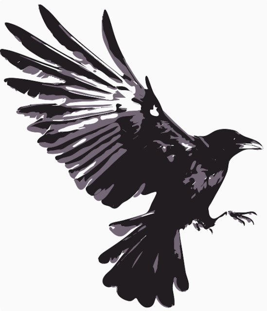 Stencil of Raven