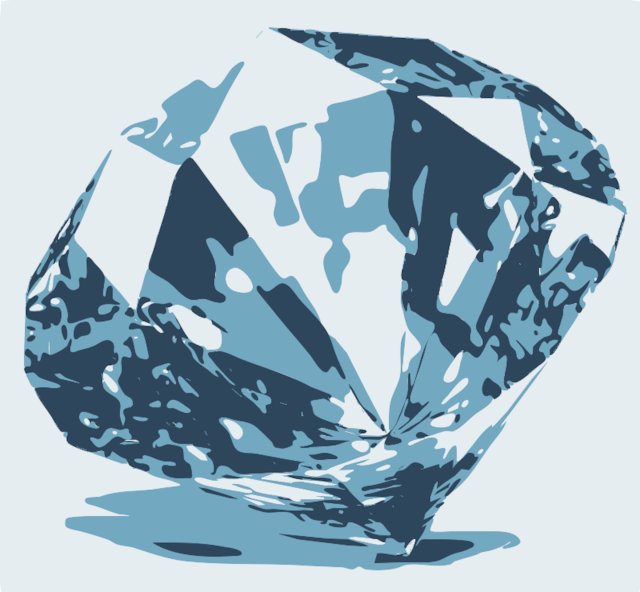Stencil of Blue Diamond