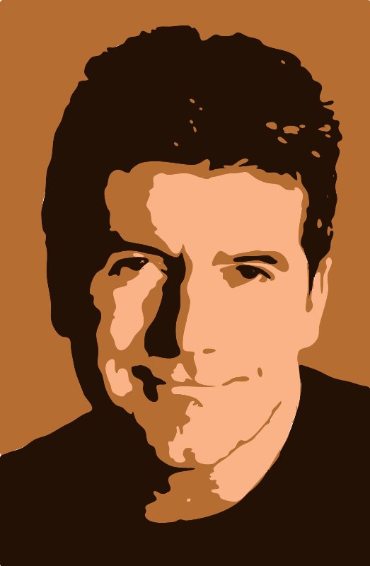 Stencil of Simon Cowell