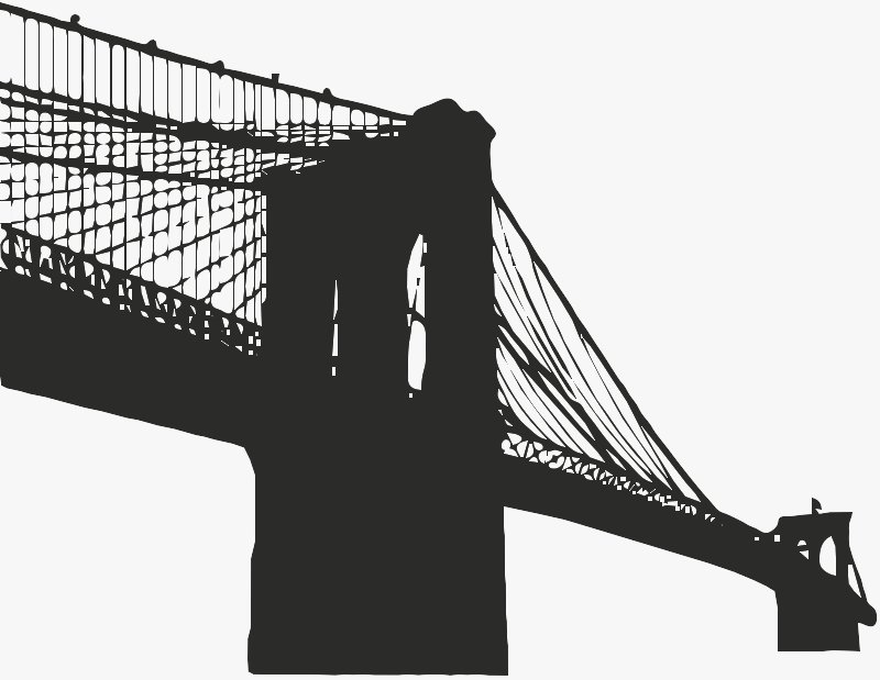 Stencil of Brooklyn Bridge