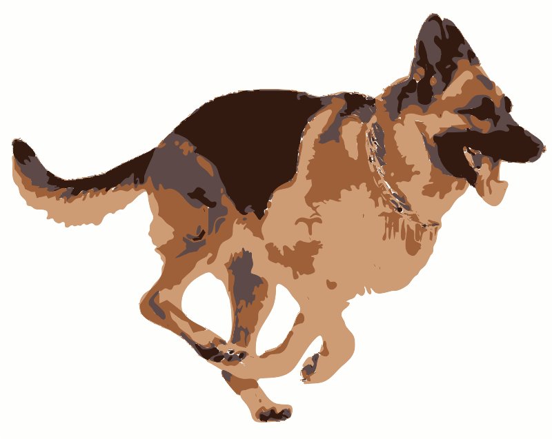 Stencil of German Shepherd Running