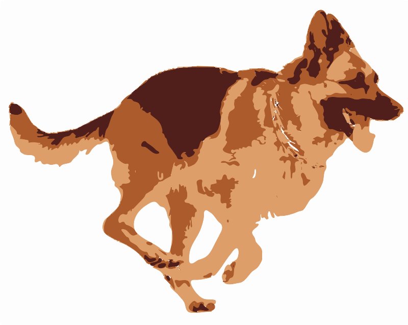 Stencil of German Shepherd Running