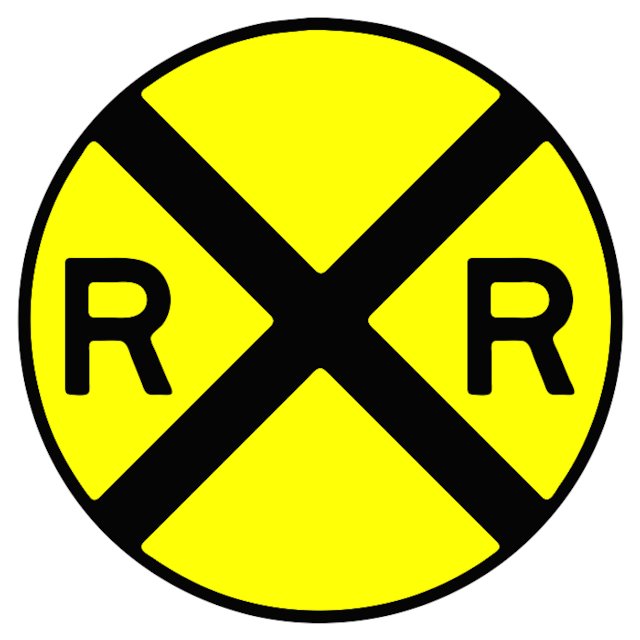 Stencil of Railroad Crossing