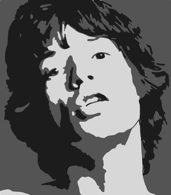 Stencil of Mick Jagger
