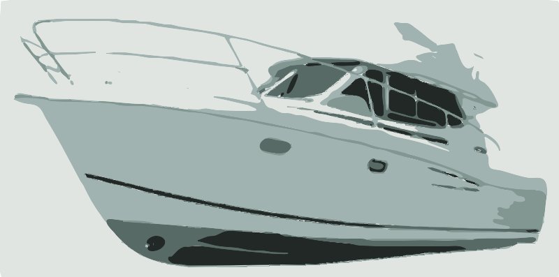 Stencil of Yacht