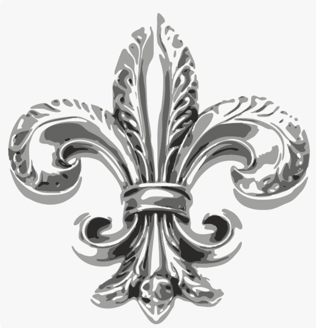 Stencil of Fleur De Lis