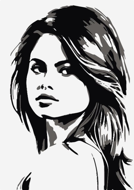 Stencil of Selena Gomez