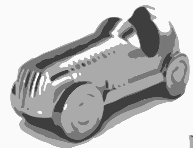 Stencil of Racing Car (Monopoly Token)