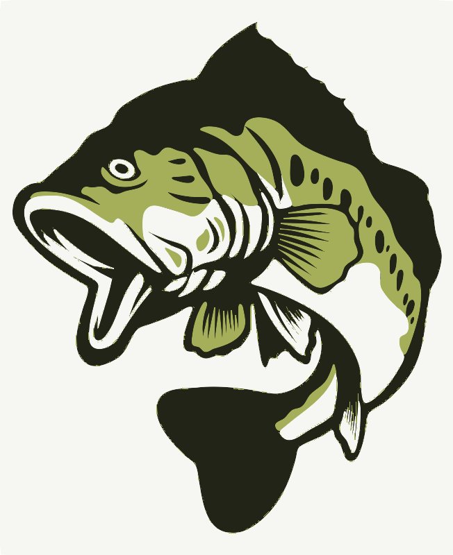 Stencil of Largemouth Bass