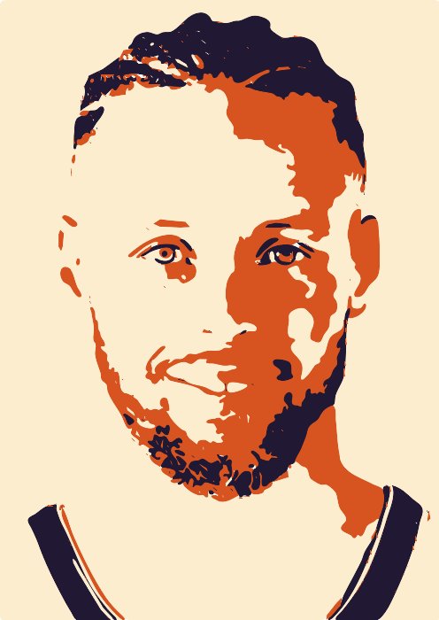 Stencil of Stephen Curry