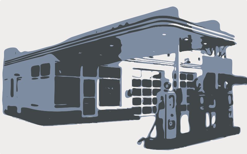 Stencil of Filling Station