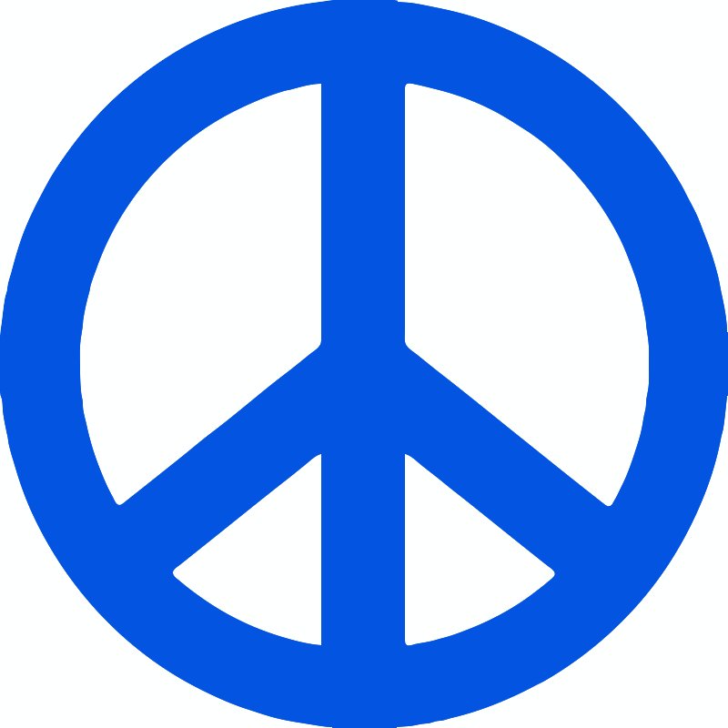 Stencil of Peace Sign