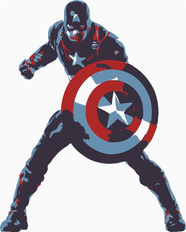 Stencil of Captain America