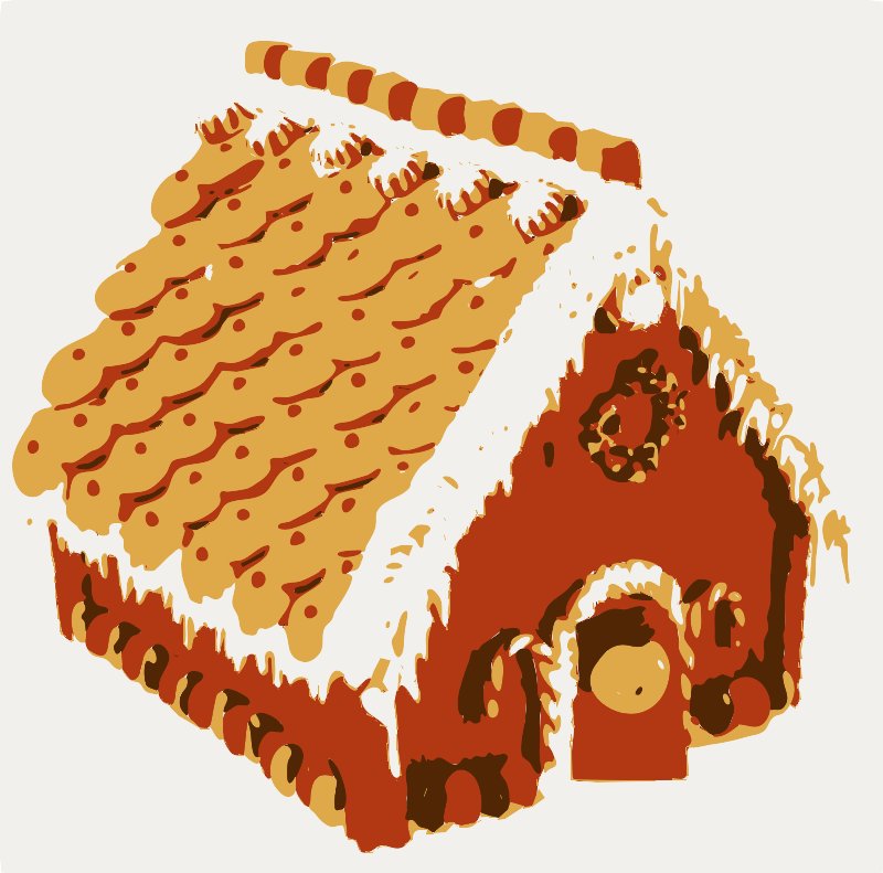 Stencil of Gingerbread House