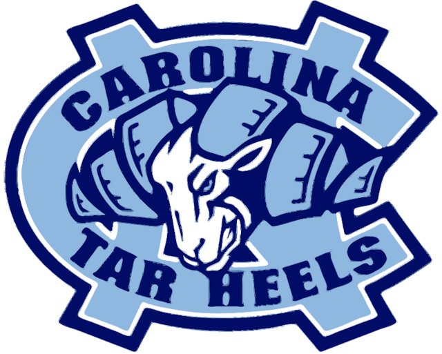 Stencil of Carolina Tar Heels