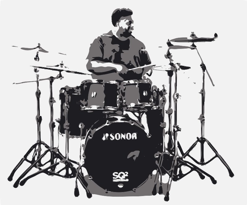 Stencil of Drummer