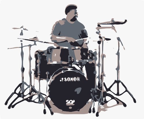 Stencil of Drummer