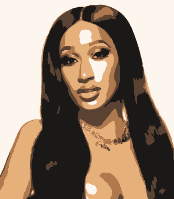 Stencil of Cardi B