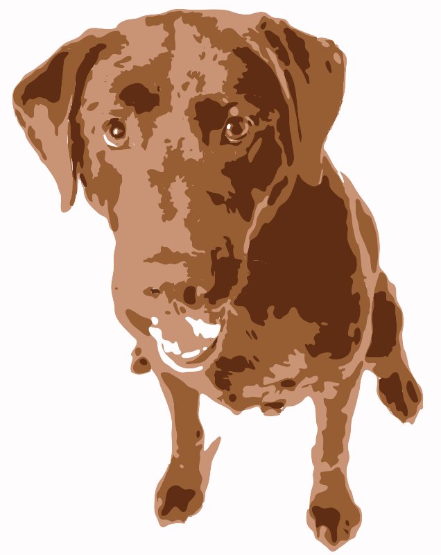 Stencil of Chocolate Lab