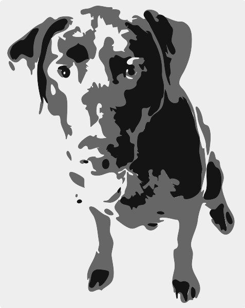 Stencil of Chocolate Lab