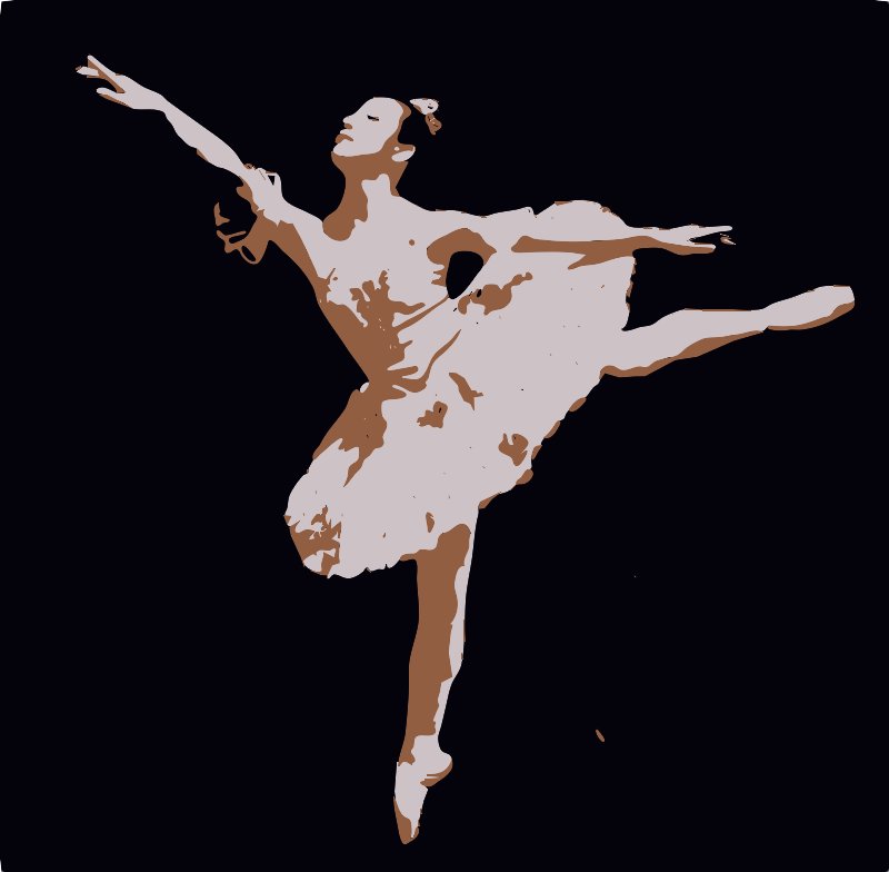 Stencil of Ballerina Arabesque